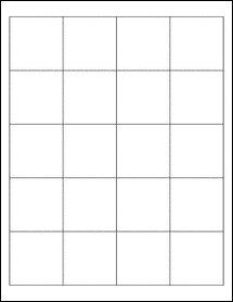 Sheet of 1.9685" x 1.9685"  labels