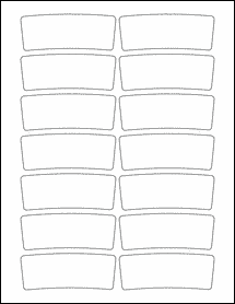 Sheet of 3.4705" x 1.3282" Weatherproof Matte Inkjet labels