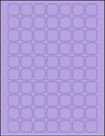 Sheet of 0.9325" x 0.9325" True Purple labels