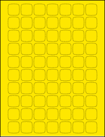 Sheet of 0.9325" x 0.9325" True Yellow labels