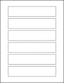 Sheet of 6.4" x 1.3459"  labels