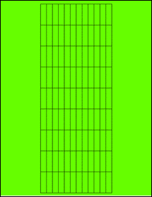 Sheet of 0.335" x 1.18" Fluorescent Green labels