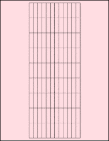 Sheet of 0.335" x 1.18" Pastel Pink labels