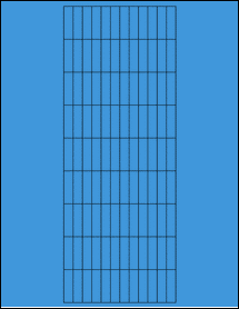 Sheet of 0.335" x 1.18" True Blue labels