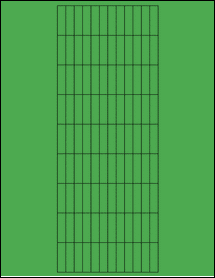Sheet of 0.335" x 1.18" True Green labels