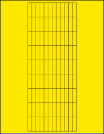 Sheet of 0.335" x 1.18" True Yellow labels