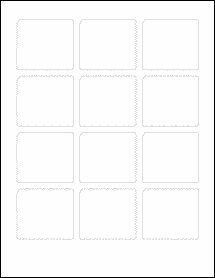 Sheet of 2.25" x 2" Blockout labels