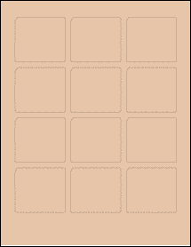 Sheet of 2.25" x 2" Light Tan labels