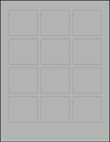 Sheet of 2.25" x 2" True Gray labels