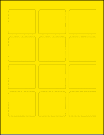 Sheet of 2.25" x 2" True Yellow labels