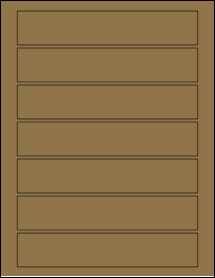 Sheet of 7.2" x 1.35" Brown Kraft labels