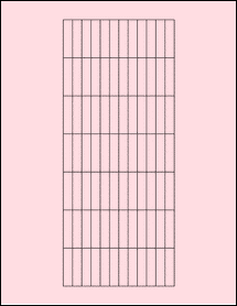Sheet of 0.335" x 1.378" Pastel Pink labels