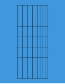 Sheet of 0.335" x 1.378" True Blue labels