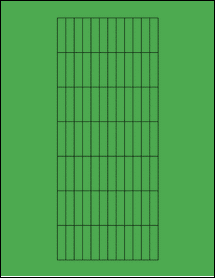 Sheet of 0.335" x 1.378" True Green labels