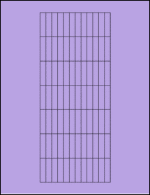 Sheet of 0.335" x 1.378" True Purple labels