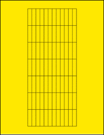 Sheet of 0.335" x 1.378" True Yellow labels