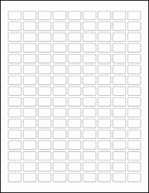 Sheet of 0.75" x 0.5"  labels