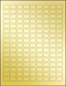 Sheet of 0.75" x 0.5" Gold Foil Inkjet labels