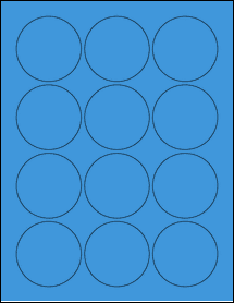 Sheet of 2.375" Circle True Blue labels