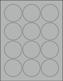 Sheet of 2.375" Circle True Gray labels