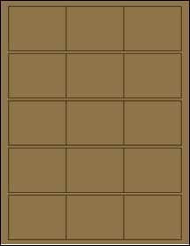 Sheet of 2.6" x 2" Brown Kraft labels