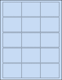 Sheet of 2.6" x 2" Pastel Blue labels