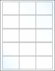 Sheet of 2.6" x 2" Clear Gloss Inkjet labels