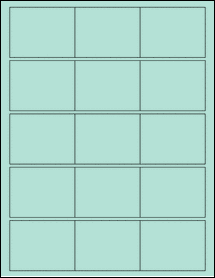 Sheet of 2.6" x 2" Pastel Green labels