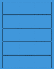 Sheet of 2.6" x 2" True Blue labels