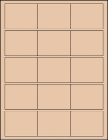 Sheet of 2.6" x 2" Light Tan labels