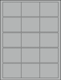 Sheet of 2.6" x 2" True Gray labels