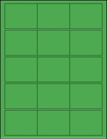 Sheet of 2.6" x 2" True Green labels