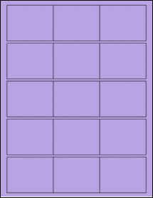 Sheet of 2.6" x 2" True Purple labels