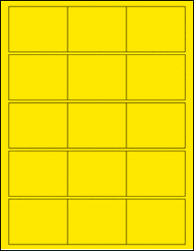 Sheet of 2.6" x 2" True Yellow labels