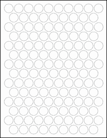 Sheet of 0.712" Circle 100% Recycled White labels