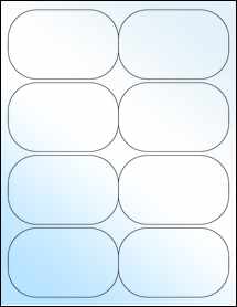 Sheet of 4" x 2.5" White Gloss Inkjet labels