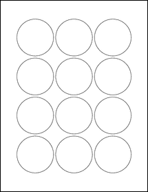 Sheet of 2.125" Circle  labels