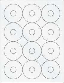 Sheet of 2.5" Circle Clear Matte Inkjet labels