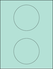 Sheet of 4.13" Circle Pastel Green labels