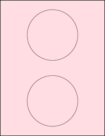 Sheet of 4.13" Circle Pastel Pink labels