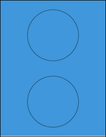 Sheet of 4.13" Circle True Blue labels