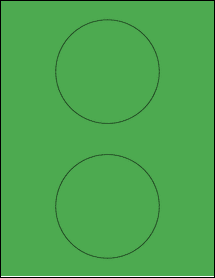Sheet of 4.13" Circle True Green labels