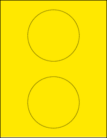 Sheet of 4.13" Circle True Yellow labels