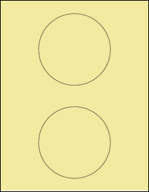 Sheet of 4.13" Circle Pastel Yellow labels