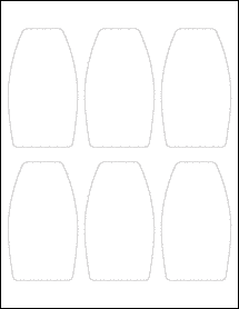Sheet of 2.4965" x 4.2465"  labels