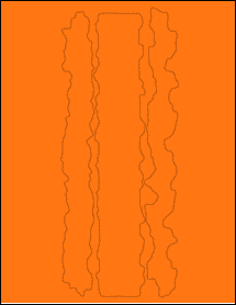 Sheet of 0" x 0" Fluorescent Orange labels