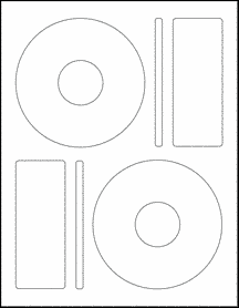 Sheet of 4.65" CD  labels