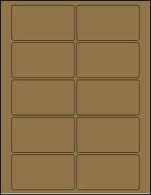 Sheet of 3.5625" x 2" Brown Kraft labels