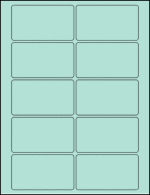 Sheet of 3.5625" x 2" Pastel Green labels