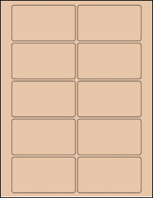 Sheet of 3.5625" x 2" Light Tan labels